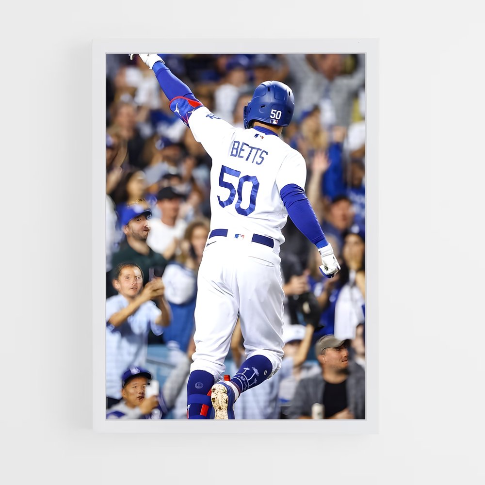 Poster Mookie de betts – affiche Baseball (vue 3)